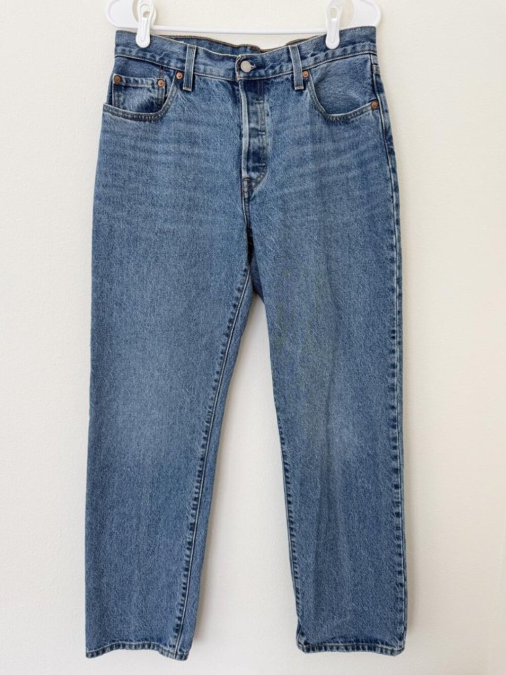 Levi's 501 Jeans Medium Wash Straight Leg Blue Denim Size 29